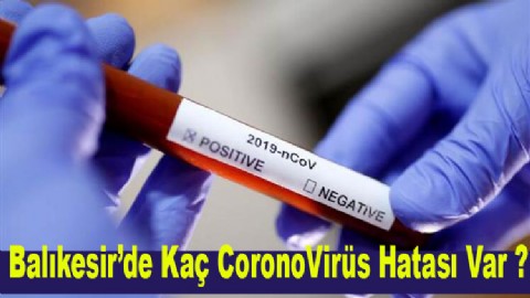 Balıkesir kaç Corono Virüs Hastası Var ?